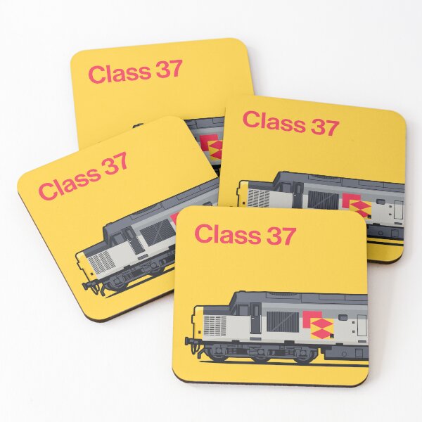 Item preview, Class 37 Freight Distribution Yellow Train Side England UK designed and sold by VoodooCircus.