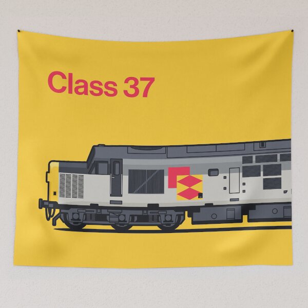 Item preview, Class 37 Freight Distribution Yellow Train Side England UK designed and sold by VoodooCircus.