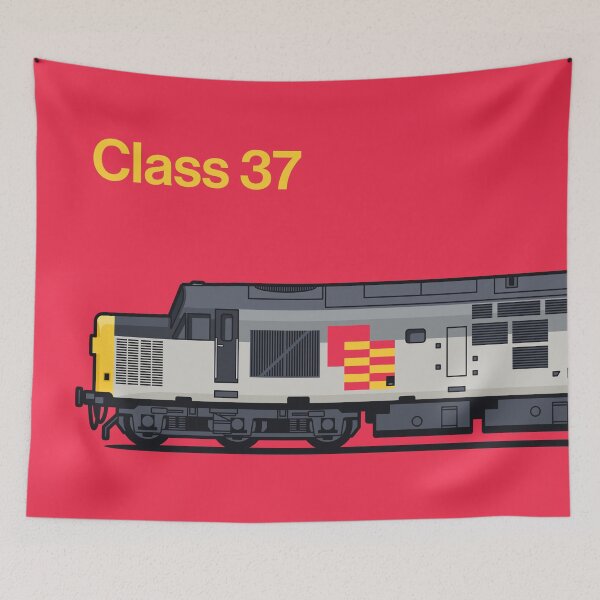 Item preview, Class 37 Freight General Red Train Side England UK designed and sold by VoodooCircus.