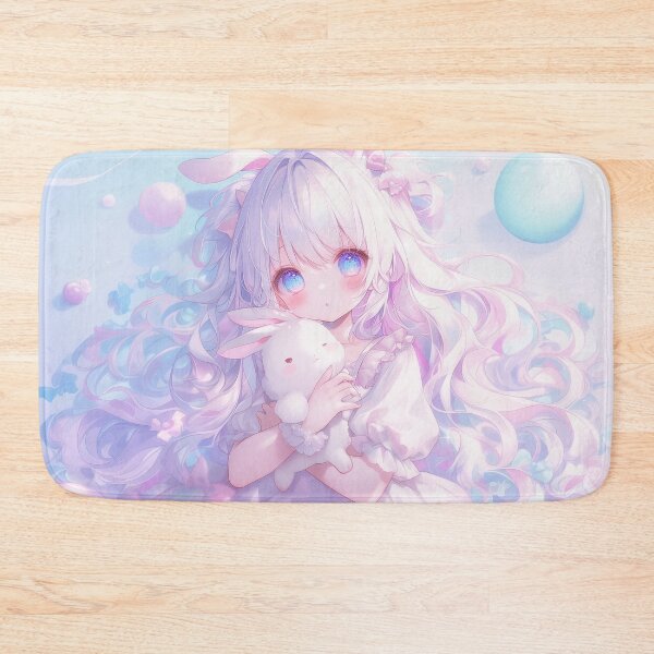 Item preview, Dreamy Pastel Bunny Girl – Soft Kawaii Fantasy Anime Art designed and sold by Kawai Anime Shop.