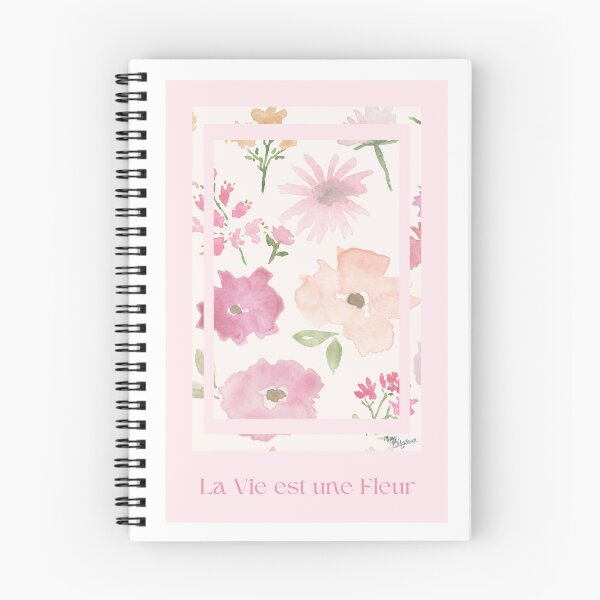 Item preview, La Vie est une Fleur pink “life is a flower of which love is the honey” Victor Hugo designed and sold by MissyWildflower.