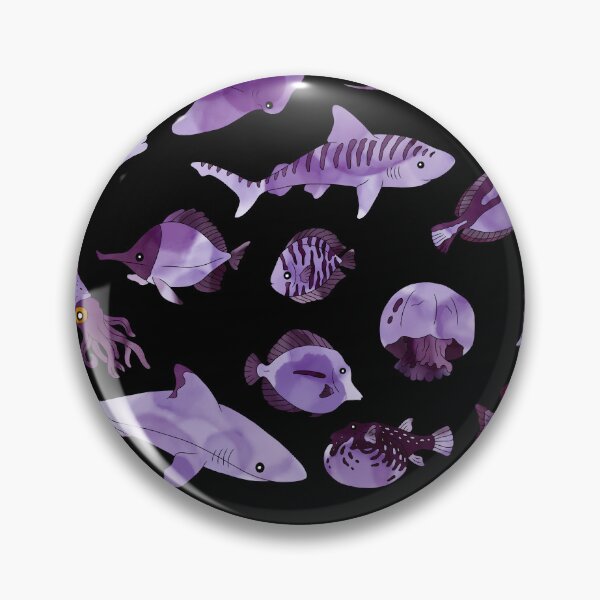 Item preview, Watercolour fish Dark Purple designed and sold by Caseymax.