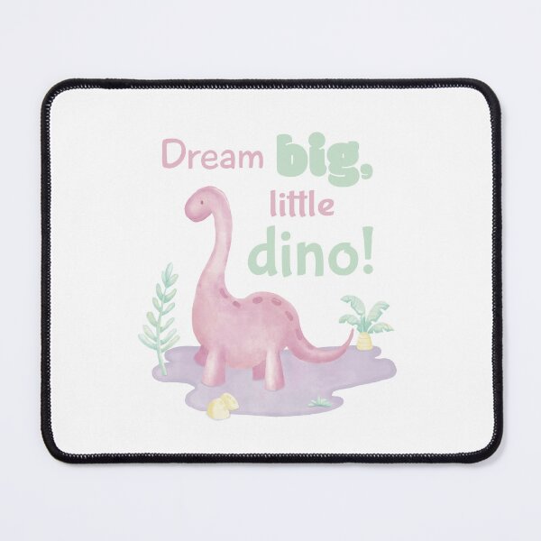 Item preview, Dream Big, Little Dino - Cute Pink Dinosaur designed and sold by Andreia Magic Kids.