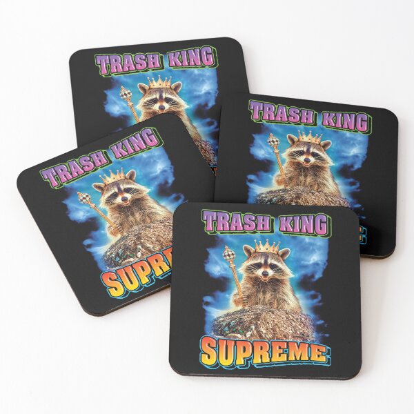 Item preview, Trash King Supreme: Funny Raccoon Vintage 90's Bootleg HipHop Street Cat Trash Panda designed and sold by VillainForever.