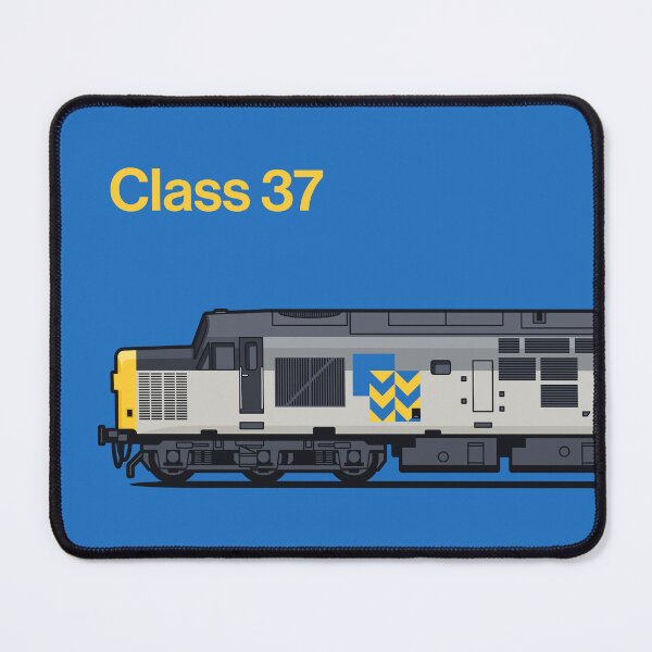 Item preview, Class 37 Freight Metal Blue Train Side England UK designed and sold by VoodooCircus.