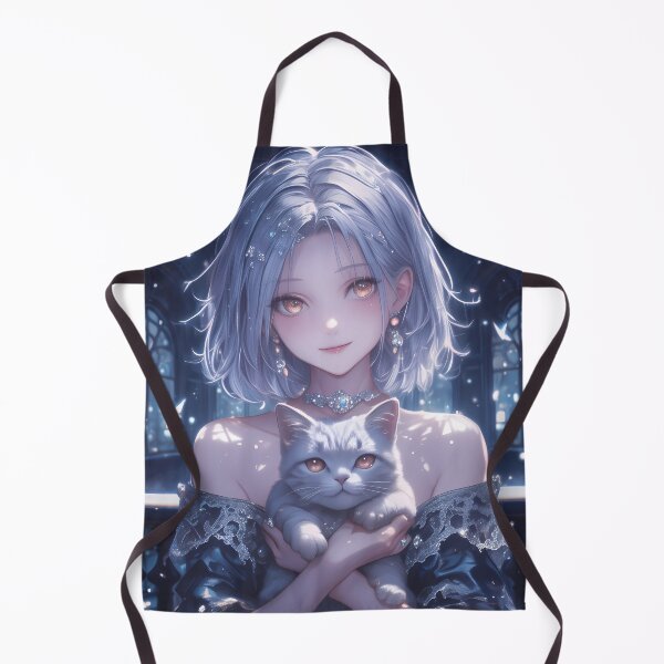 Item preview, Elegant Anime Girl with a Royal British Shorthair designed and sold by mildaclairmo.