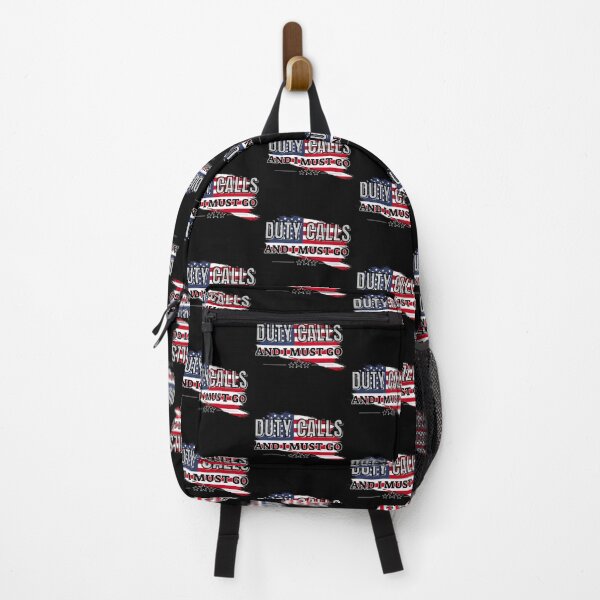 Item preview, duty calls and i must go - usa flag and stars designed and sold by PHRASEandSTYLE.