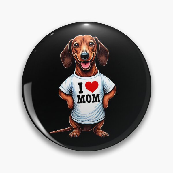 Artikelvorschau, Dackel Mama Ich liebe Mama Dackelliebhaber entworfen und verkauft von Kimberley King Art  King Art.