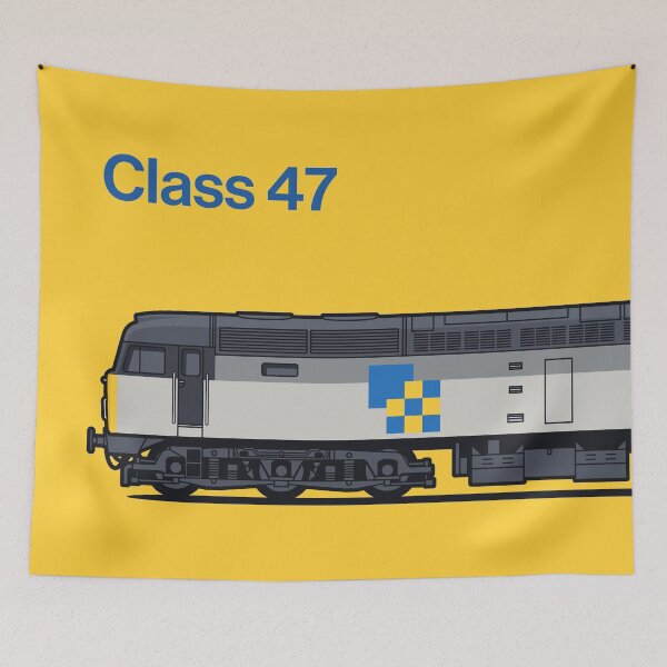 Item preview, Class 47 Freight Construction Yellow Train Side England UK designed and sold by VoodooCircus.