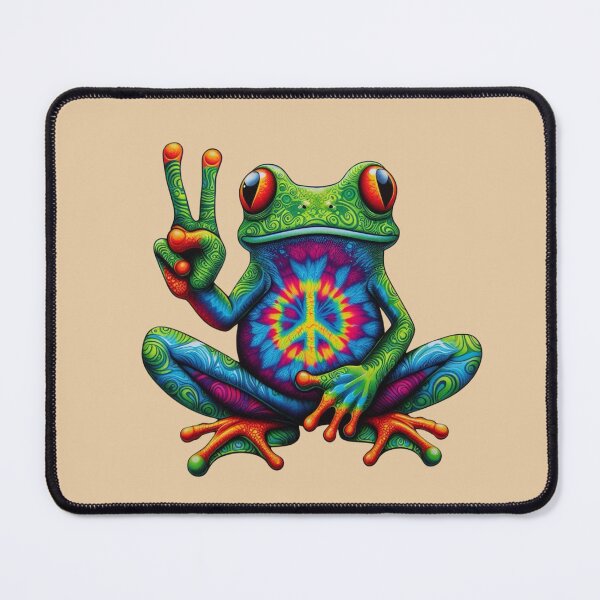 Item preview, Tie-Dye Peace Frog designed and sold by Myra365Art.