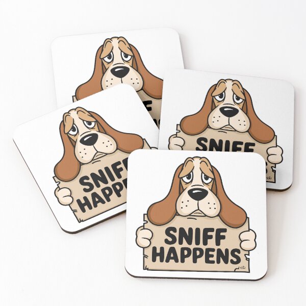 Item preview, Sniff Happens – Sad Basset Hound designed and sold by WildlifeInc.