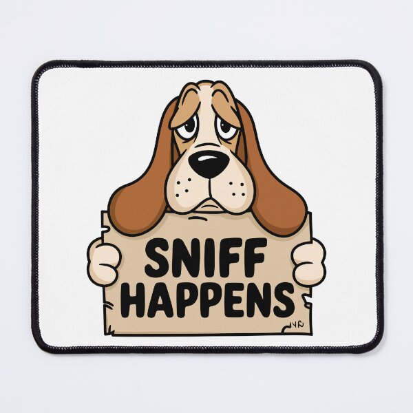 Item preview, Sniff Happens – Sad Basset Hound designed and sold by WildlifeInc.