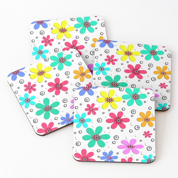 Item preview, Summer bright colorful floral retro pattern designed and sold by fuzzyfox.
