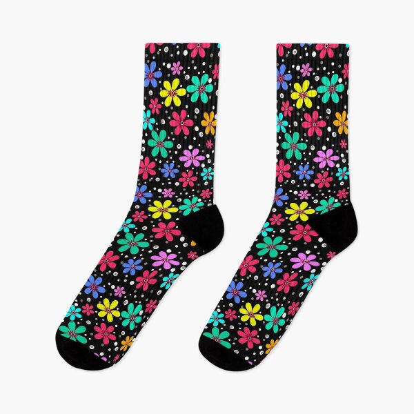 Aperçu de l'œuvre Motif floral rétro coloré et lumineux pour l'été créée et vendue par fuzzyfox.