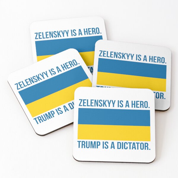 Item preview, Zelenskyy is a hero. Trump is a dictator.  designed and sold by Rachel the Artist .
