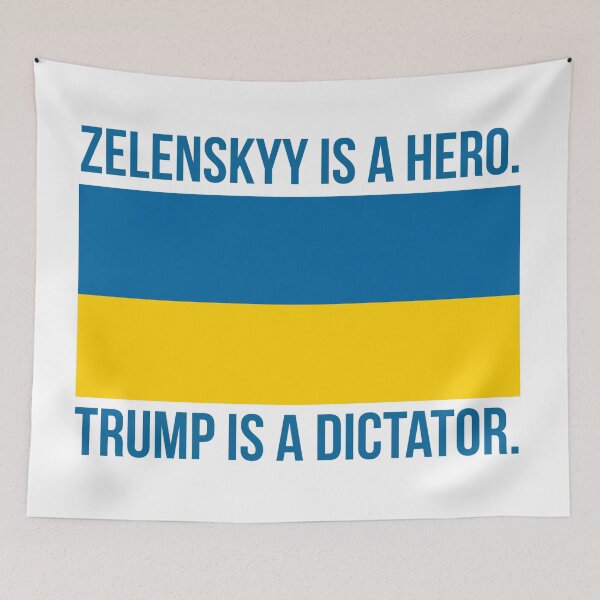 Item preview, Zelenskyy is a hero. Trump is a dictator.  designed and sold by Rachel the Artist .