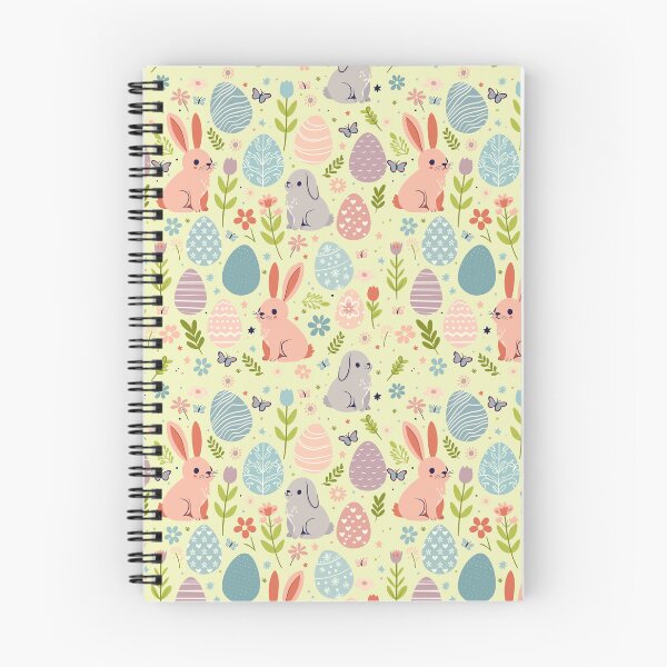 Item preview, Easter Bunnies, Eggs, Flowers, and Butterflies Pattern designed and sold by Ghost on Toast.