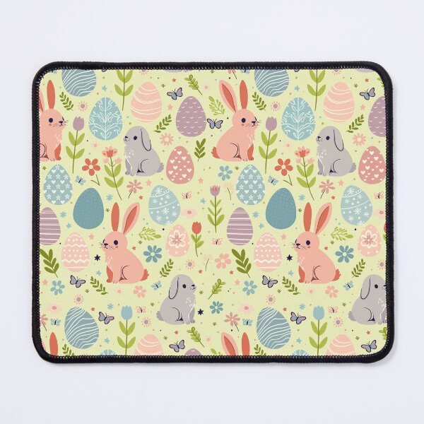 Item preview, Easter Bunnies, Eggs, Flowers, and Butterflies Pattern designed and sold by Ghost on Toast.
