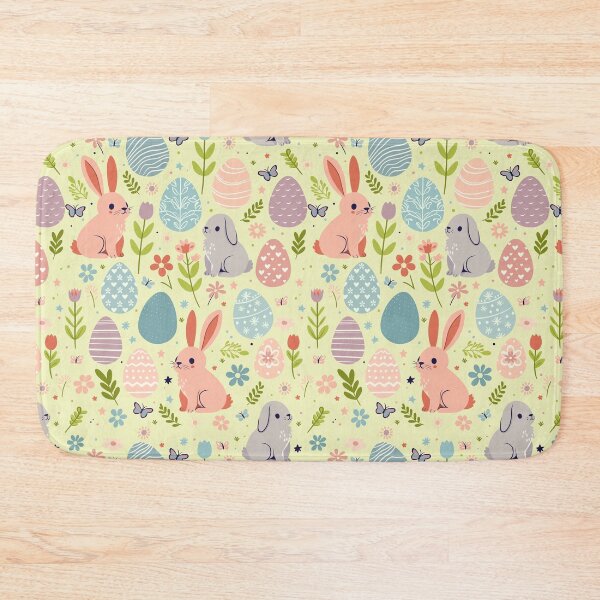 Item preview, Easter Bunnies, Eggs, Flowers, and Butterflies Pattern designed and sold by Ghost on Toast.