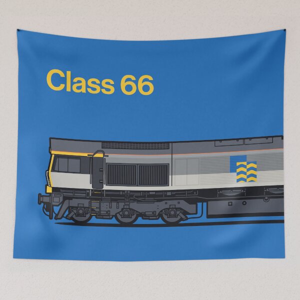 Item preview, Class 66 Freight Petroleum Blue Train Side England UK designed and sold by VoodooCircus.
