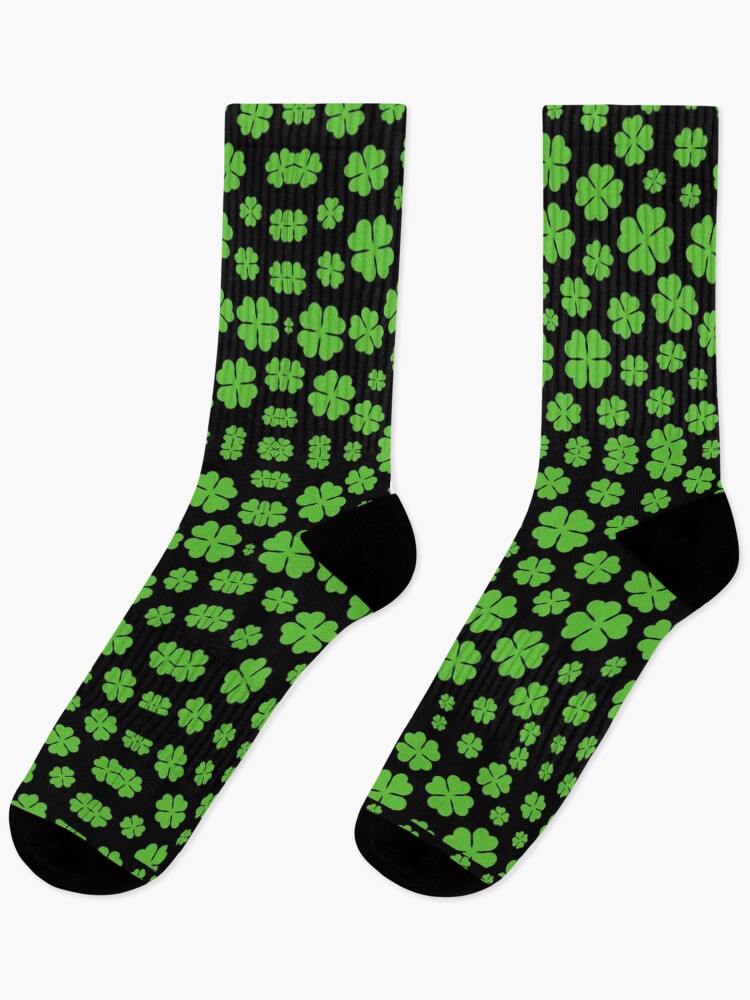 Thumbnail 1 of 5, Socks, Repeating Shamrock Pattern St Patrick's Day Pattern  designed and sold by FestivityFinds.