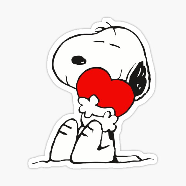 Aperçu de l'œuvre Motif Snoopy avec un cœur créée et vendue par mlyllg.