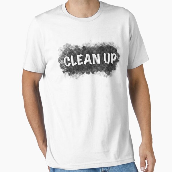 Item preview, Clean Up Logo - Bold White Text with Shadow Effect designed and sold by sararoom.