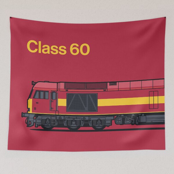Item preview, Class 60 Burgundy Train Side England UK designed and sold by VoodooCircus.