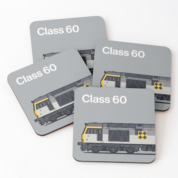 Item preview, Class 60 Freight Coal Grey Train Side England UK designed and sold by VoodooCircus.