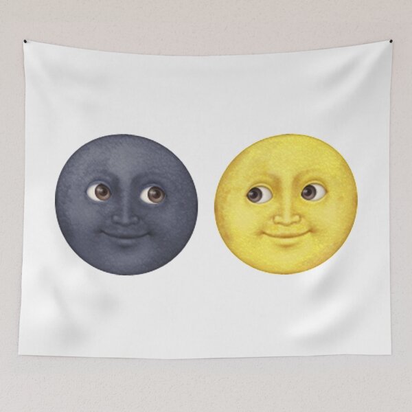 Item preview, Staring New/Full Moon Face Emojis designed and sold by Katie's Redbubble.