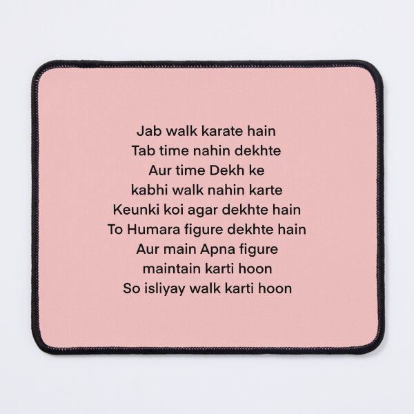 Item preview, Jab Walk Karte Hain – Funny Tejasswi Prakash Quote designed and sold by DesignJiggy.