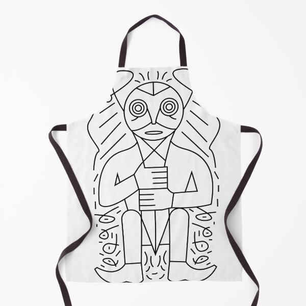 Item preview, Stylized guardian with geometric details and symbolic posture designed and sold by estebansequeira.