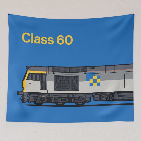 Item preview, Class 60 Freight Construction Blue Train Side England UK designed and sold by VoodooCircus.