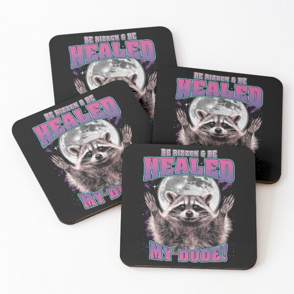 Item preview, Be Rizzen & Be Healed! Funny Raccoon Vintage 90's Bootleg HipHop Street Cat Trash Panda designed and sold by VillainForever.