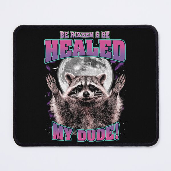 Item preview, Be Rizzen & Be Healed! Funny Raccoon Vintage 90's Bootleg HipHop Street Cat Trash Panda designed and sold by VillainForever.