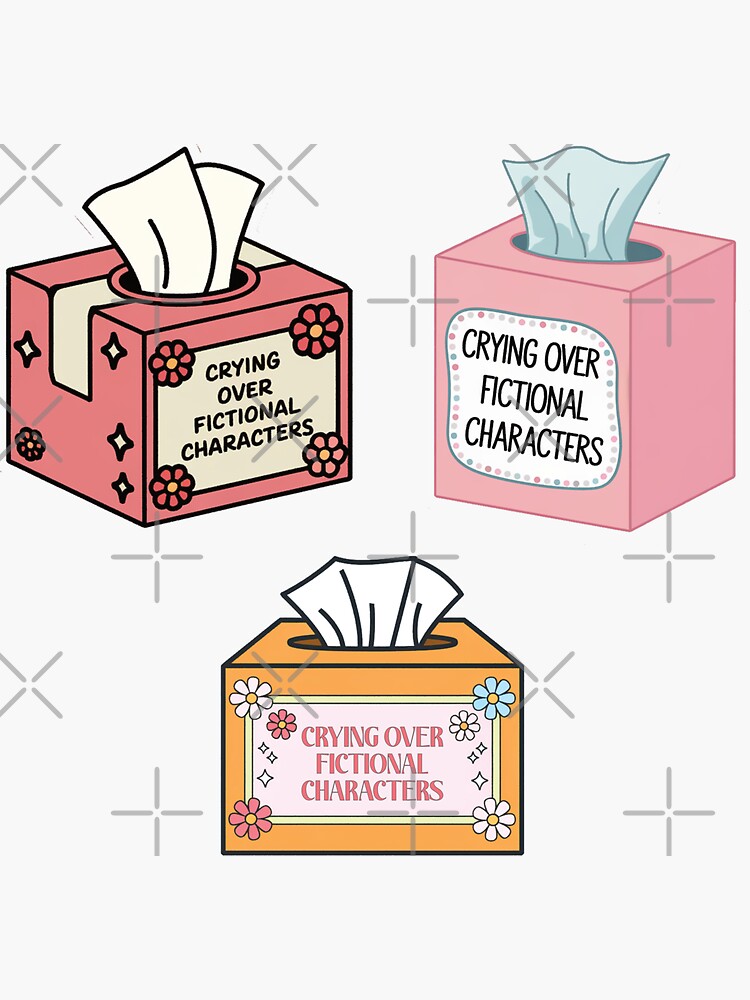 Thumbnail 3 von 3, Sticker, Weinen über fiktive Charaktere designt und verkauft von BuxomBabe21.