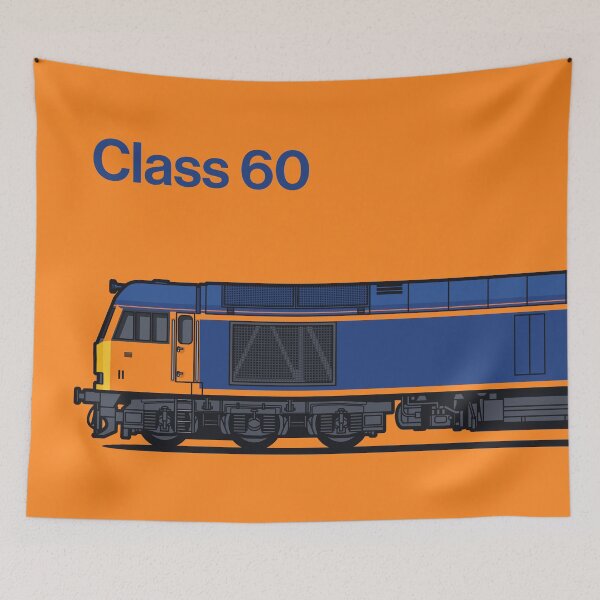 Item preview, Class 60 Orange Train Side England UK designed and sold by VoodooCircus.