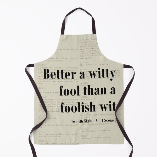 Aperçu de l'œuvre Citation de Shakespeare sur la douzième nuit de Foolish Wit Littérature créée et vendue par kakarikihill.