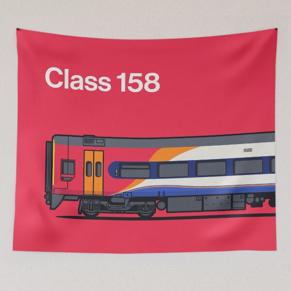 Item preview, Class 158 Red Train Side England UK designed and sold by VoodooCircus.