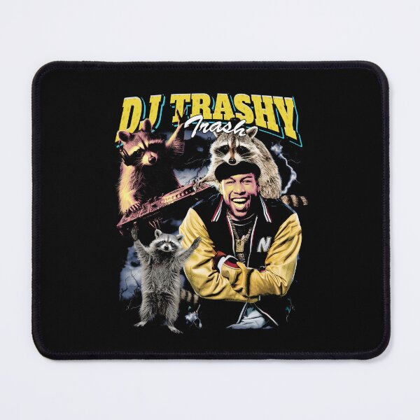 Item preview, DJ Trashy Trash! Funny Raccoon Vintage 90's Bootleg HipHop Street Cat Trash Panda (Full Color) designed and sold by VillainForever.