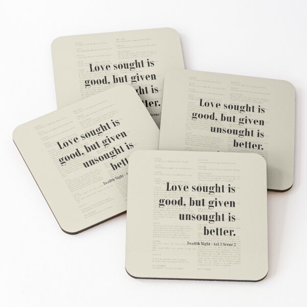 Item preview, Love Sought Twelfth Night Shakespeare Quote Literature designed and sold by kakarikihill.