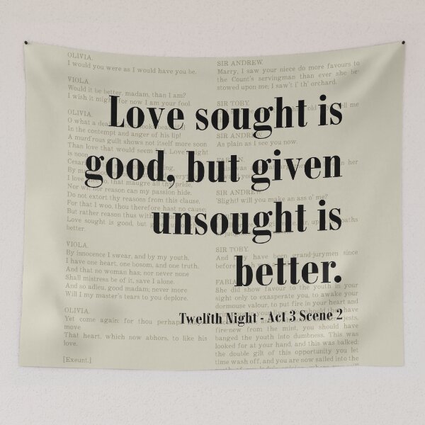 Item preview, Love Sought Twelfth Night Shakespeare Quote Literature designed and sold by kakarikihill.