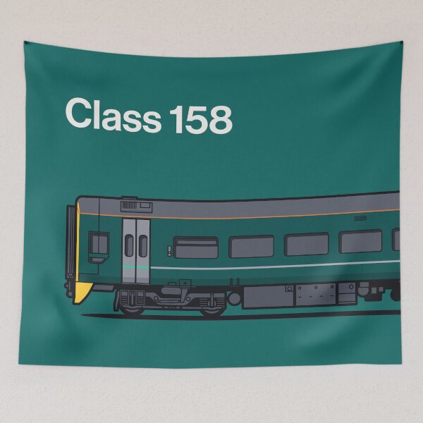 Item preview, Class 158 Green Train Side England UK designed and sold by VoodooCircus.