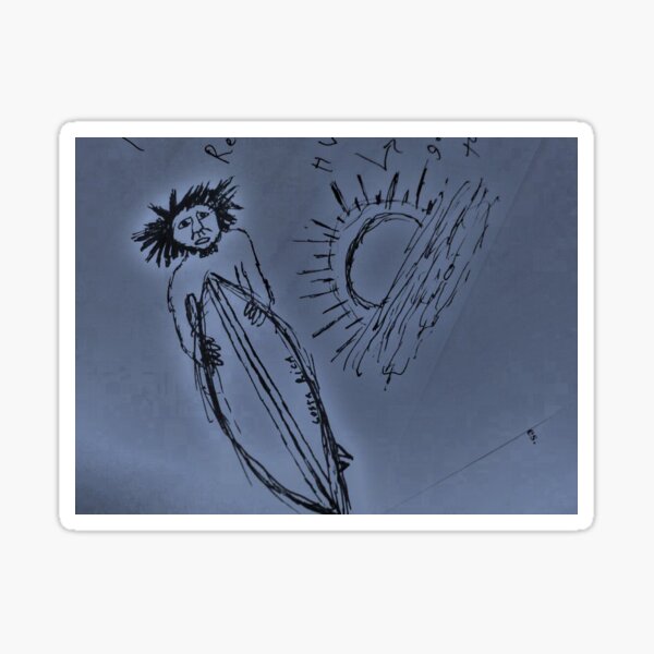 Item preview, Rasta Surfer Sketch- Costa Rica designed and sold by The Cat Down the Road.