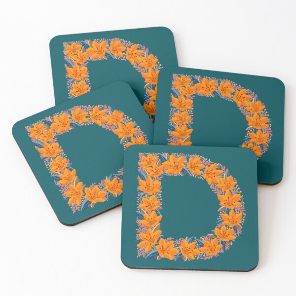Item preview, Floral letter D designed and sold by Kaushlydraw.
