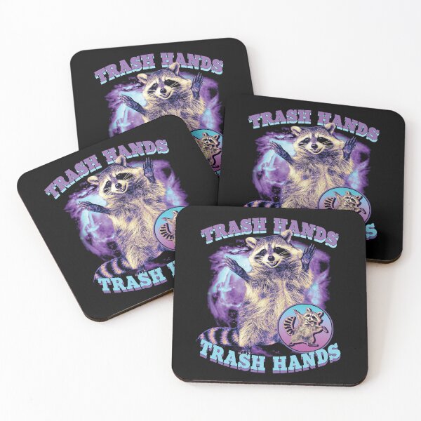 Item preview, Trash Hands, Not Jazz Hands! Funny Raccoon Vintage 90's Bootleg HipHop Street Cat Trash Panda designed and sold by VillainForever.