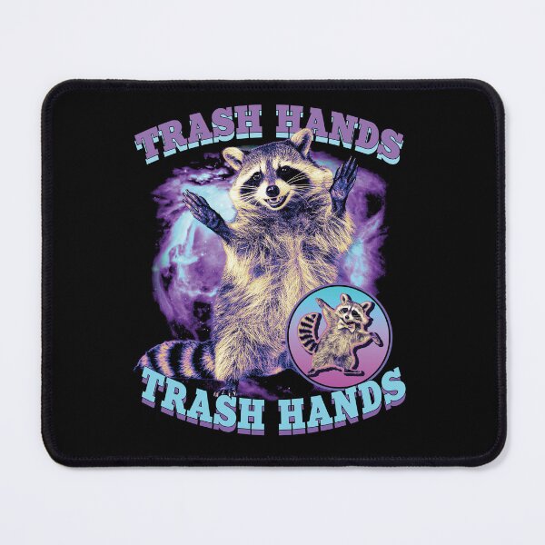 Item preview, Trash Hands, Not Jazz Hands! Funny Raccoon Vintage 90's Bootleg HipHop Street Cat Trash Panda designed and sold by VillainForever.