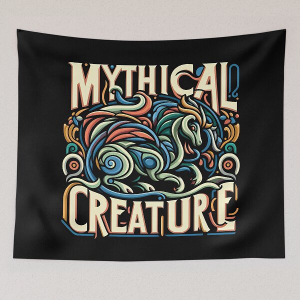 Item preview, Mythical creature, typography designed and sold by maxmaj.