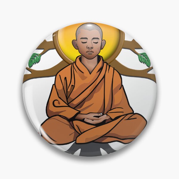 Item preview, Meditating Buddhist Monk designed and sold by onboarddesigns.