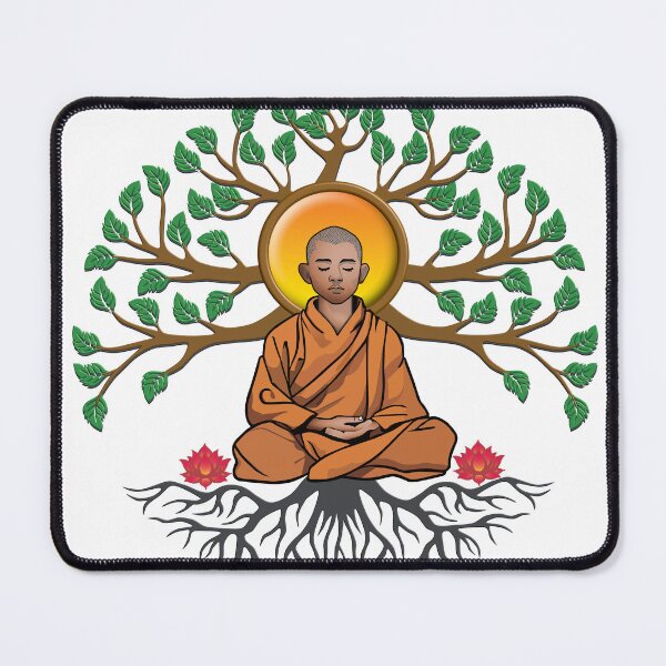 Item preview, Meditating Buddhist Monk designed and sold by onboarddesigns.